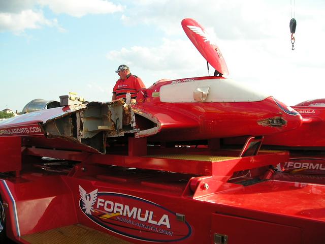 Right front of the Formula U-1 after the crash