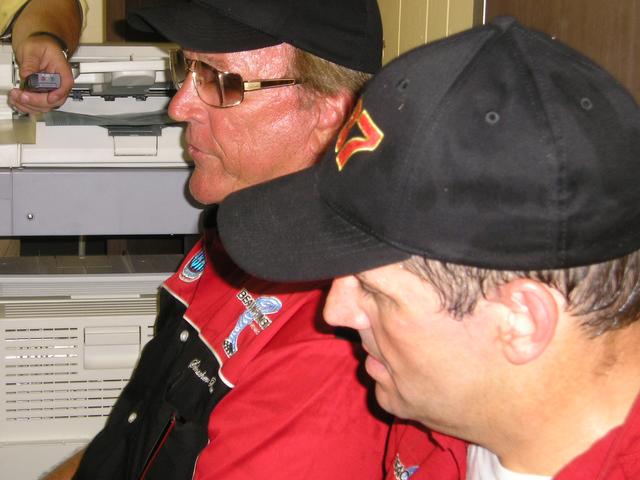 Billy Schumacher and Jean Theoret in post-race press interview