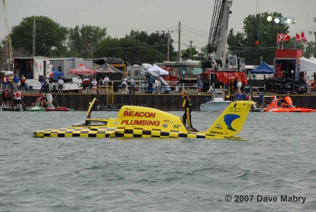 Jean Theoret concerned for his boat