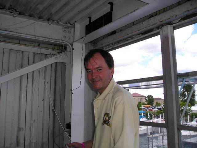 Webmaster Brian Reed working in Judges Tower (embarrassing pic!, but I kept it)