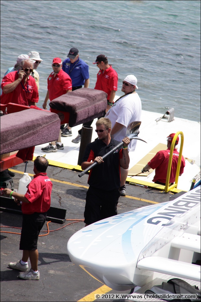 Propeller is removed and stored